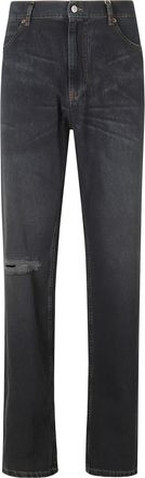 Maison Margiela Dark Blue Straight-Leg Cotton 5-Pocket Jeans