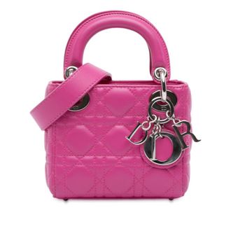 Dior Pre-owned Dior Mini Lambskin Cannage Lady Dior Ladies 18-MA-0145