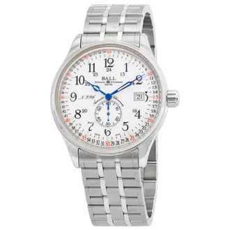 Ball Trainmaster Railroad Automatic Chronometer White Dial Mens Watch NM3888D-S4CJ-WH