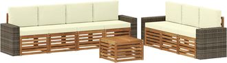 vidaXL Juegos De Sof&aacute;s 8 Uds. Madera De Acacia S&oacute;lida Vidaxl