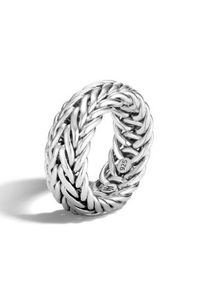 John Hardy Kami Classic Chain Ring in Silver at Nordstrom, Size 8