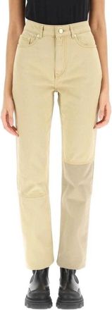 Ganni Swigy Straight Jeans - Dames - Regular Fit Jeans - Bruin - W27 - Katoen - Jeans