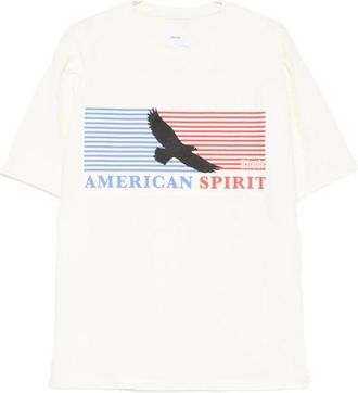 Rhude T-shirt met grafische print en ronde hals - Heren - T-shirts - Wit - S - Tops