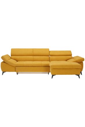 Stylife Ecksofa, Gelb, Textil, Uni, Ottomane rechts, L-Form, 297x171 cm, Bettkasten erh&auml;ltlich, Stoffauswahl, seitenverkehrt erh&auml;ltlich, Bettfunktion erh&auml;ltli