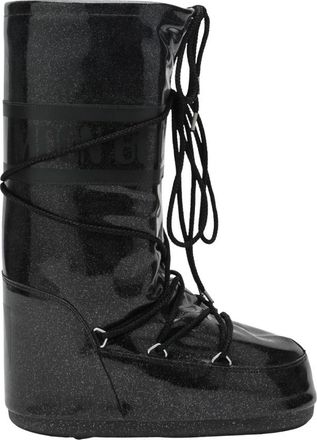 Moon Boot Schoenen, Dames, Zwart, 39 EU, Leer, MB Icon Glitter Boot