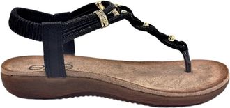 Exé Womens 009 Flat Wedge Sandal In Black