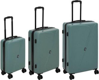 5five Simply Smart 5five Simply Smart - Juego De 3 Maletas Abs Verdes De 8 Ruedas - 5five