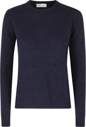 Roberto Collina Round-neck Truien - Dames - Ronde hals truien - Blauw - S - Truien & Vesten