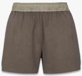 MCM x We The Best Ultrasuede Shorts in Taupe Grey at Nordstrom, Size X-Large