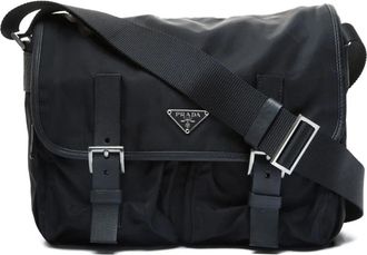 Prada Borsa a tracolla con fibbia anni 90 - Nero