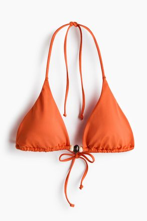 H&M Wattiertes Triangel-Bikinitop - Orange