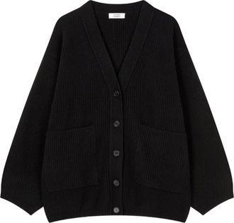 STUDIO TOMBOY ribbed-knit cardigan - Black