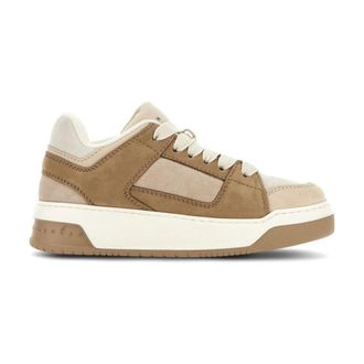Hogan Beige Sneakers Aw 24 - Dames - Sneakers - Beige - 38 EU - Leer - Schoenen