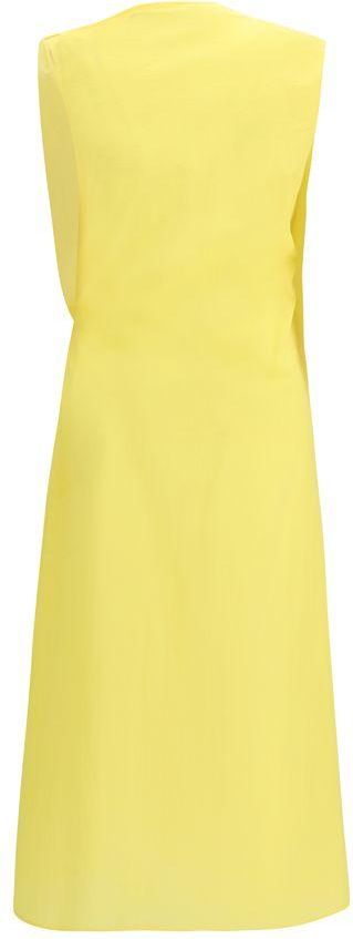 Draped Cotton Dress - Yellow
