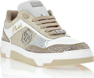 Philipp Plein Low Top Sneakers Mix Strass Cocco Unisex in Beige at Nordstrom, Size 37