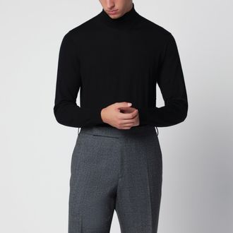 Drumohr Maglia dolcevita nera in lana