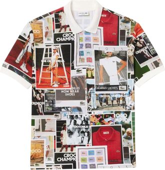 Lacoste Heren L.12.12 Bedrukt Loose Fit Poloshirt (Veelkleurig)