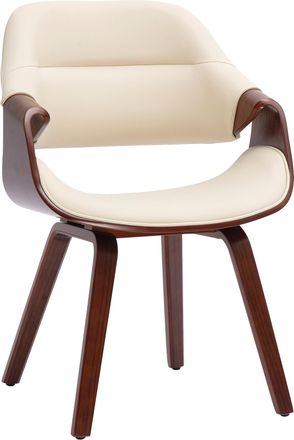 Clp Silla De Comedor Maira Nogal/crema Simil Cuero