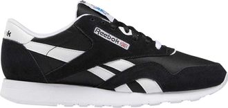Reebok Heren-sportschoenen met panelen van nylon en su&egrave;de (Zwart, Wit)