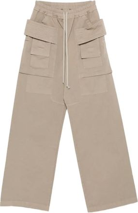 Rick Owens Broeken, Heren, Beige, S, Cargo Drawstring Dirty Pearl Broek
