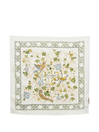 Tory Burch silk bird neckerchief - Neutrals