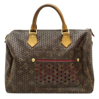 Louis Vuitton Pre-owned Handbags, female, Brown, Size: ONE SIZE Pre-owned Monogram Perforated Speedy 30 Handbag