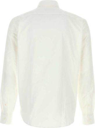 Prada Mens Oxford Cotton Shirt White