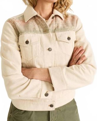 Pendleton Denim Trucker Jacket In Natural Laurel Grove