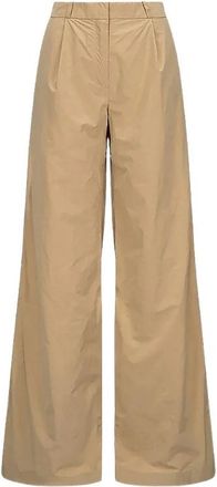 K-Way Pigalle Wijde Broek - Dames - Wijde Broeken - Beige - S - Katoen - Broeken