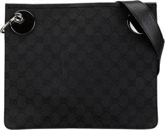Gucci Pre-owned Cross Body Bags, female, Black, Size: ONE SIZE Pre-owned GG Canvas Eclipse Crossbody