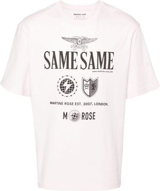 Martine Rose text-print T-shirt - unisex - Cotton - S - Pink