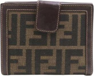 Fendi Pre-owned Wallet (bi-fold) - Dames - Vintage Accessoires - Bruin - ONE Size - Leer - Vintage