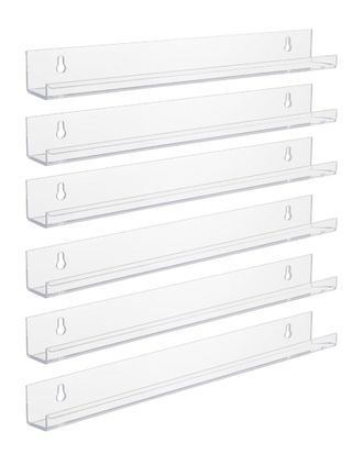 Sorbus Acrylic Shelves For Books, Figurines & More