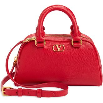 Valentino Garavani Mini Dome VLOGO Signature Top Handle Bag in Red at Nordstrom