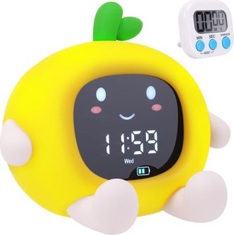 OEM Despertador Educativo Para Ni&ntilde;os, Con Funci&oacute;n De D&iacute;a Y Noche, Con 8 Colores De Luz Nocturna Y Temporizador, Ideal Para Ni&ntilde;os De 3 A 10 A&ntilde;os, Ideal Par