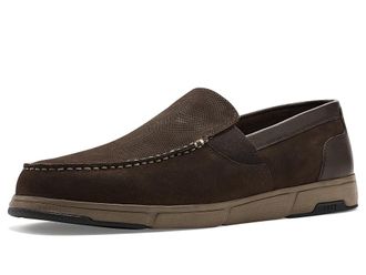 Nunn Bush Luca Moccasin Toe Venetian Leather Slip-On Lightweight Comfortable Loafers Mens Shoes Brown : 10.5 W (EE)