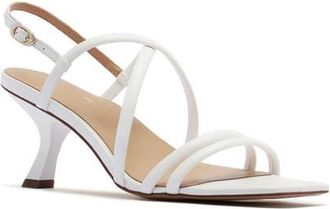 FRANKiE4 Giselle Ankle Strap Slide Sandal in Soft White at Nordstrom, Size 7.5