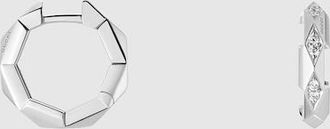 Gucci Link To Love Diamond 18k Earrings, White Gold, White Gold