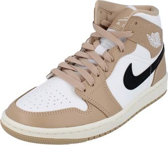 Nike Womens Air Jordan 1 Mid Trainers - White - Size UK 4.5