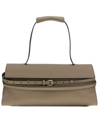 Moschino Elongated Nappa Leather Handbag With Belt Detail