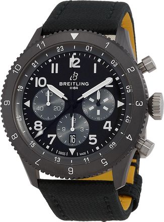Breitling Pre-owned Breitling Super AVI B04 Chronograph GMT Mosquito Night Fighter Automatic Black Dial Mens Watch SB04451A1B1X1