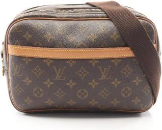 Louis Vuitton Pre-owned Reporter PM Monogram Schoudertas - Dames - Vintage Schoudertas - Bruin - ONE Size - Leer - Vintage