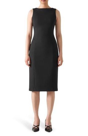L.k. Bennett Rosa Piqu&eacute; Sleeveless Sheath Dress in Black at Nordstrom Rack, Size 2 Us / 6 Uk
