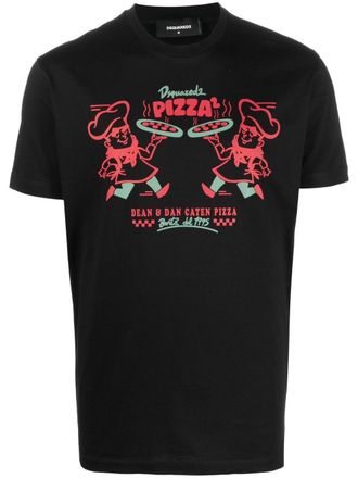 Dsquared2 T-shirt con stampa grafica - Nero