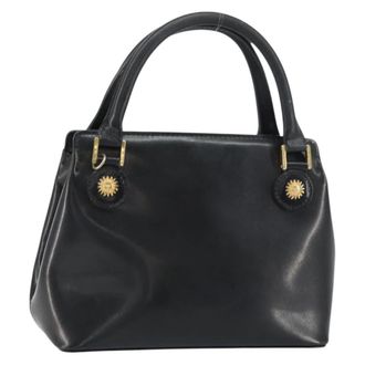 Versace Vintage Handbag Leather Leather Handbag (Pre-Owned)