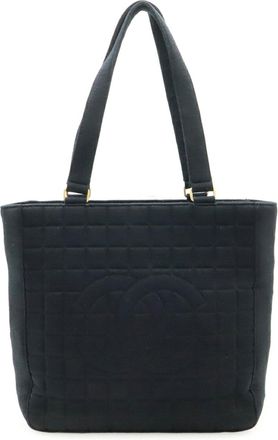 Chanel Cotton Shoulder Bag Tote Bag (Pre-Owned)