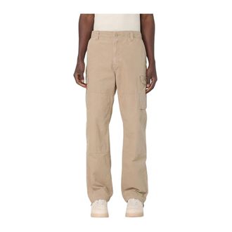 Dickies Straight Trousers, male, Beige, W30, Utility Pockets Cargo Trousers Relaxed Fit