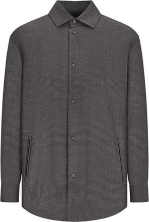 Darkpark Keanu Pied de Poule Micro Check Shirt - Heren - Casual Overhemden - Grijs - XL - Polyester - Overhemden