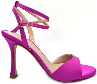 Roberto Festa Milano Barbie Roze Satijnen Sandalen met Hoge Hak - Dames - Sandalen met hakken - Paars - 38 EU - Satijn - Schoenen
