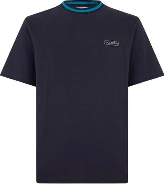 Iceberg T-shirt in interlock met Looney Tunes artwork - Heren - Tops - Blauw - Maat: L Katoen